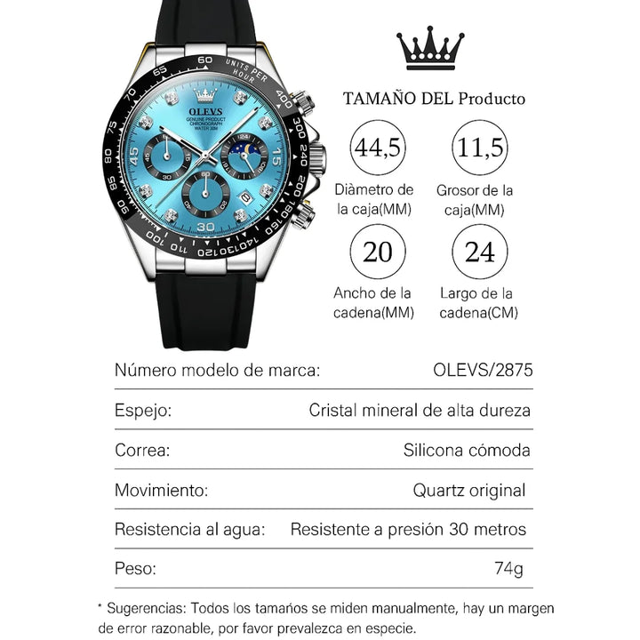 ¡Aquí encuentras relojes de alta calidad para todos los estilos! Reloj para Hombre, Reloj de Plata, Reloj de Oro, Reloj de Cuarzo, Reloj Automático, Reloj Cronógrafo, Reloj Mecánico.