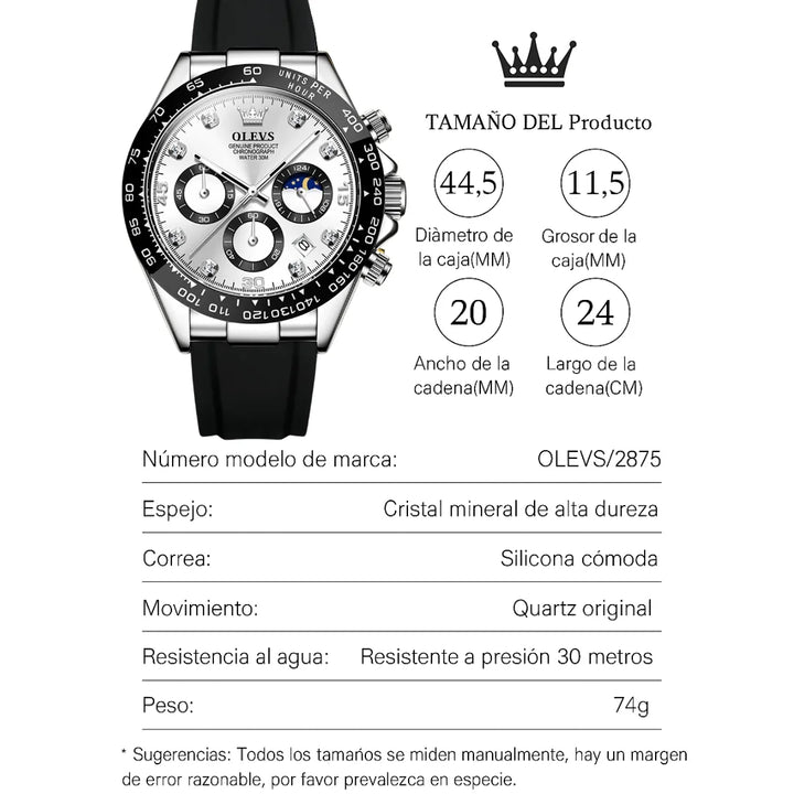 ¡Aquí encuentras relojes de alta calidad para todos los estilos! Reloj para Hombre, Reloj de Plata, Reloj de Oro, Reloj de Cuarzo, Reloj Automático, Reloj Cronógrafo, Reloj Mecánico.