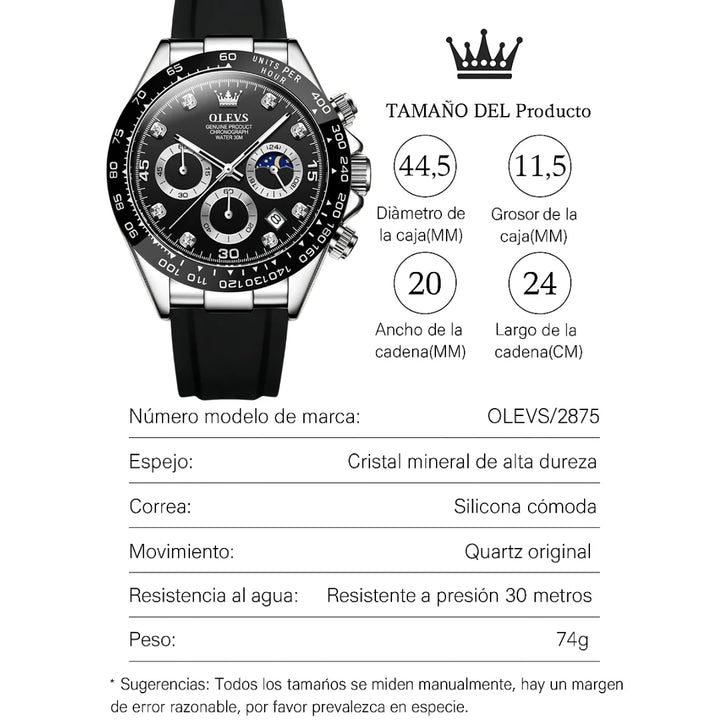 ¡Aquí encuentras relojes de alta calidad para todos los estilos! Reloj para Hombre, Reloj de Plata, Reloj de Oro, Reloj de Cuarzo, Reloj Automático, Reloj Cronógrafo, Reloj Mecánico.