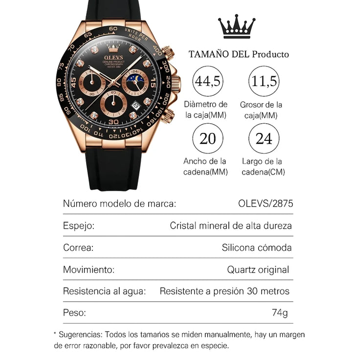 ¡Aquí encuentras relojes de alta calidad para todos los estilos! Reloj para Hombre, Reloj de Plata, Reloj de Oro, Reloj de Cuarzo, Reloj Automático, Reloj Cronógrafo, Reloj Mecánico.